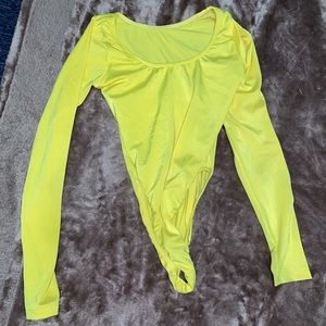 Yellow bartender bodysuit